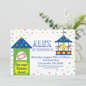 チケット売り場とカルーセル、 カーニバル サーカス パーティー 招待状 (スタンド正面)