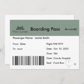 チケット妊娠告知 招待状 (正面/裏面)