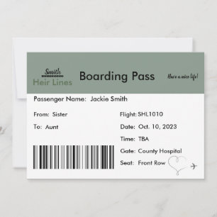 チケット妊娠告知 招待状