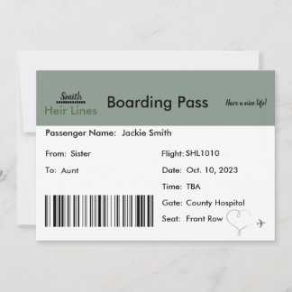 チケット妊娠告知 招待状