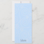 チケット招待 ブルー グリッター フォト 映画館 招待状 (裏面)