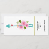 チケット搭乗券フローラ結婚ズ海外ザンテ 招待状 (裏面)