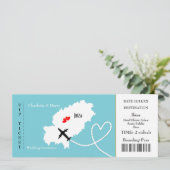 チケット搭乗券結婚の目的地イビサ 招待状 (スタンド正面)