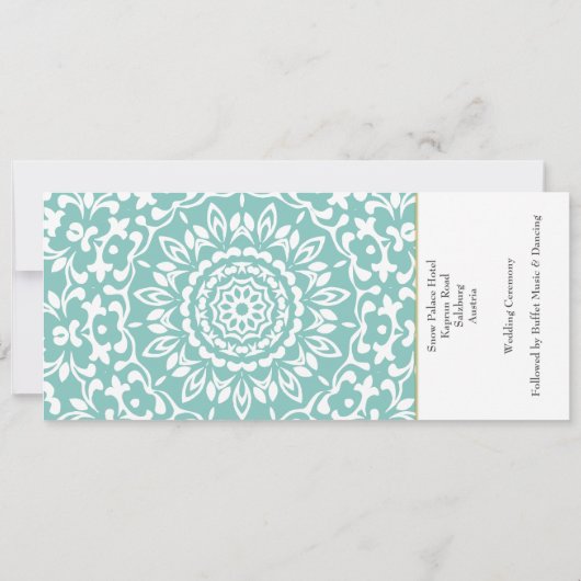 チケット搭乗結婚券の目的地オーストリア 招待状 (裏面)