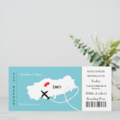 チケット搭乗結婚許可証行き先トルコ 招待状 (スタンド正面)