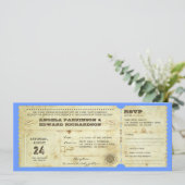 チケット結婚-背景色を変更する 招待状 (スタンド正面)