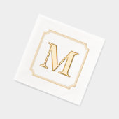 チケット縁どモノグラム 箔ナプキン (左)