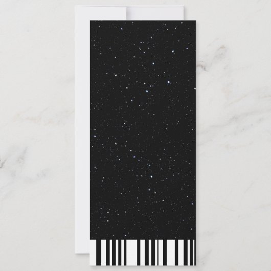 チケット誕生日招待状 | 暗闇で光る 招待状 (裏面)