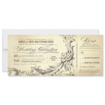 チケット-洗練された華麗さ--を結婚するヴィンテージ