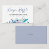 チケット | 紫の花のエレガントなおむつくじ エンクロージャーカード (正面/裏面)