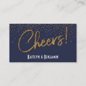 チケット、金ゴールド紙吹雪を深夜の青で飲む 割引カード (裏面)