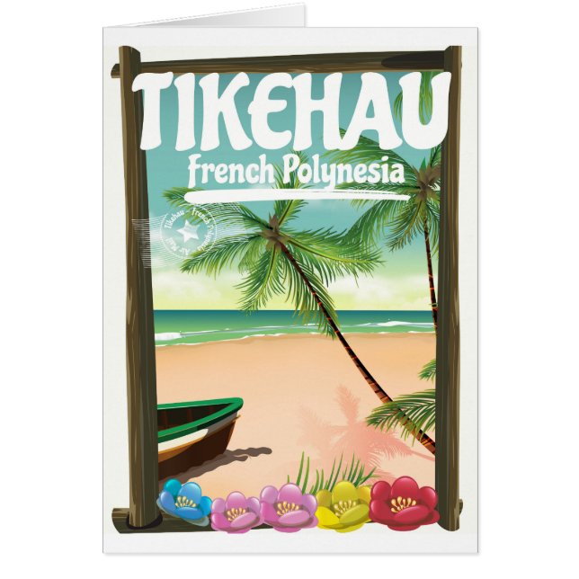 チケハウ フランス領ポリネシア 旅行ポスター (正面)