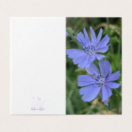 チコリの花おりがみノートカード