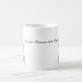 チコリの花の水色の蝶 コーヒーマグカップ (中央)