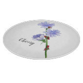 チコリー花の水色 カッティングボード (角)