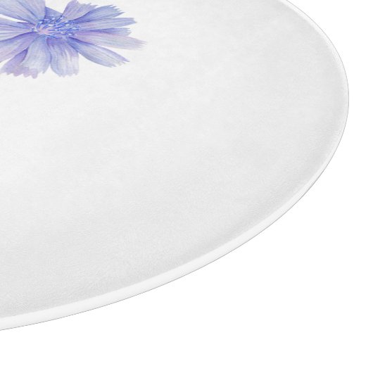 チコリー花の水色 カッティングボード (角)