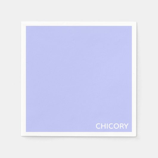 チコリー花の青い色名 スタンダードカクテルナプキン (正面)