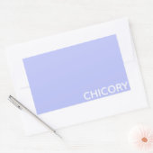 チコリー花の青い色名 長方形シール (封筒)