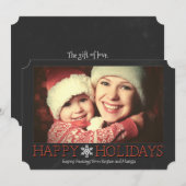 チシンプルャルクボーカスタムドフォトホリデーフラットカード シーズンカード (正面/裏面)