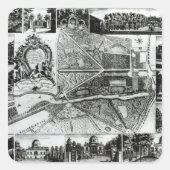 チスウの庭と家の景観の計画 スクエアシール (正面)