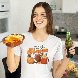 チスザシーズンフットボールラテパンプキン Tシャツ