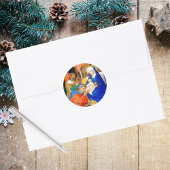 チスティアンクリスマス出生エピファニースリーキングス ラウンドシール