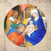 チスティアンクリスマス出生エピファニースリーキングス ラウンドシール