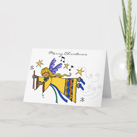 チストマメリースエンジェルウクライナフォークアート シーズンカード (正面)