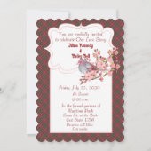 チスホルムウェザードスコットランドタータンチェック 招待状 (裏面)