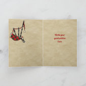 チスホルムバッジ&タータンチェックパーソナライズされたカード カード (内部)