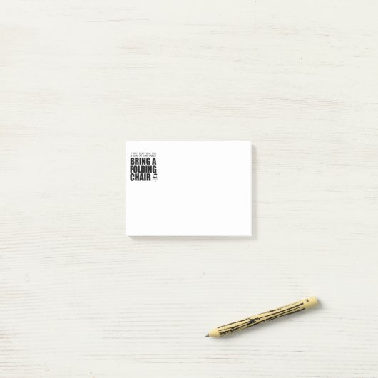 チスホルム折り畳み椅子ポストイット注記 |黒 ポストイット (デスク上)
