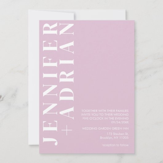 チスルミニマル結婚式招待状カード 招待状 (裏面)