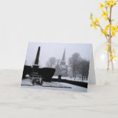 チズウィックのキリスト教会及び記念堂 - 水彩画 カード (黄色い花)