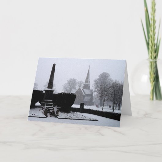 チズウィックのキリスト教会及び記念 - 水彩画 カード (正面)