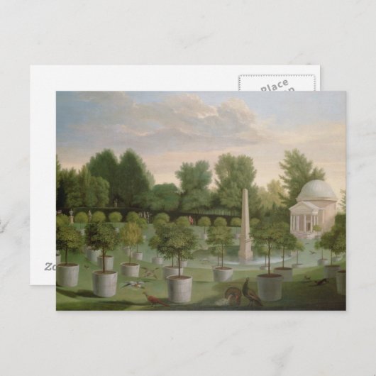 チズウィックハウスガーデンズ(油オンキャンバス) ポストカード (正面/裏面)