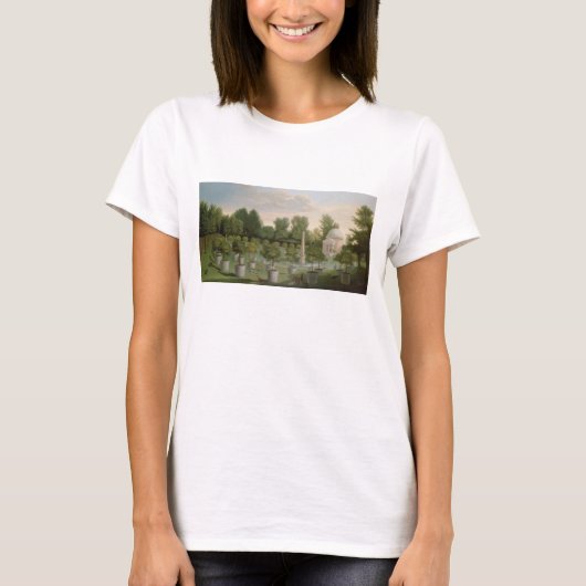 チズウィックハウスガーデンズ(油オンキャンバス) Tシャツ (正面)