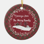 チゾルムウェザーズオリジナルスコットランドタータンチェック セラミックオーナメント (正面)