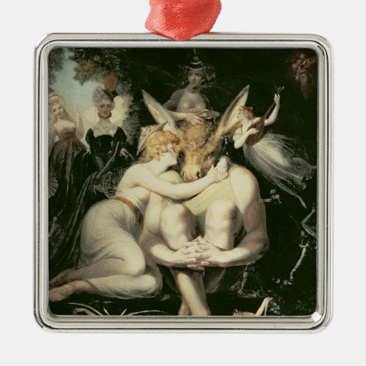 チタニアは、付き添い人によって囲まれて気づきます メタルオーナメント (正面)