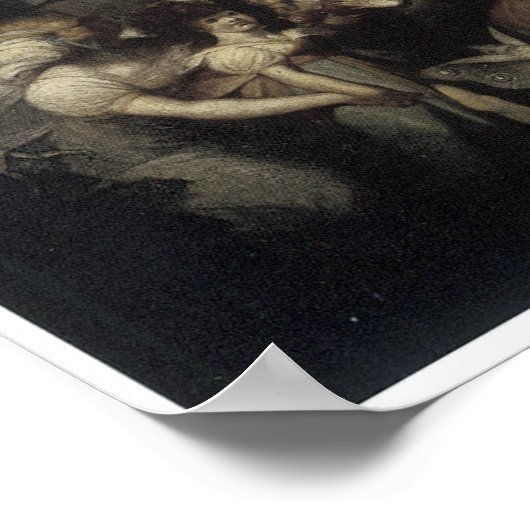 チタニア及び底, c.1790ファンタジー絵画の ポスター (角)