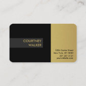 チタニウムおよび金ゴールドの専門の名刺 名刺 (裏面)