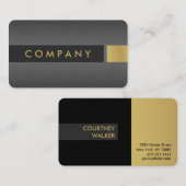 チタニウムおよび金ゴールドの専門の名刺 名刺 (正面/裏面)