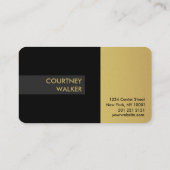 チタニウムおよび金ゴールドの専門の名刺 名刺 (裏面)