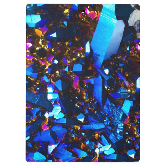 チタニウムのコバルトブルーの水晶 クリップボード (裏面)