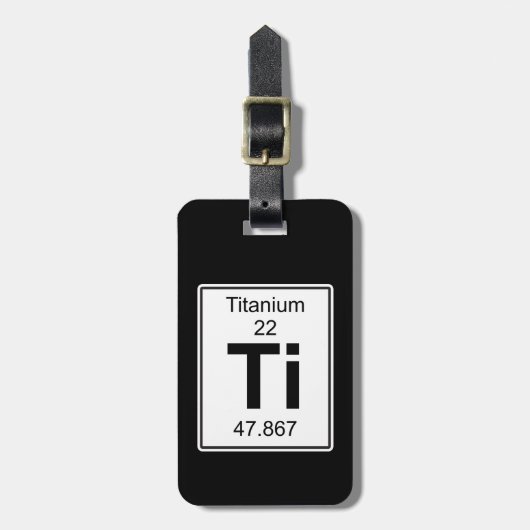 チタニウム-チタニウム ラゲッジタグ (正面縦)
