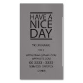 チタニウム-天気の良い日を過して下さい マグネット名刺 (正面縦)