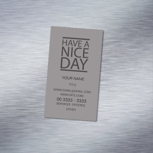 チタニウム-天気の良い日を過して下さい マグネット名刺 (インサイチュ)