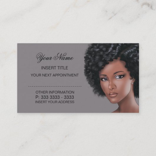 チタニウム-美しいのアポイントメント 予約カード (正面)