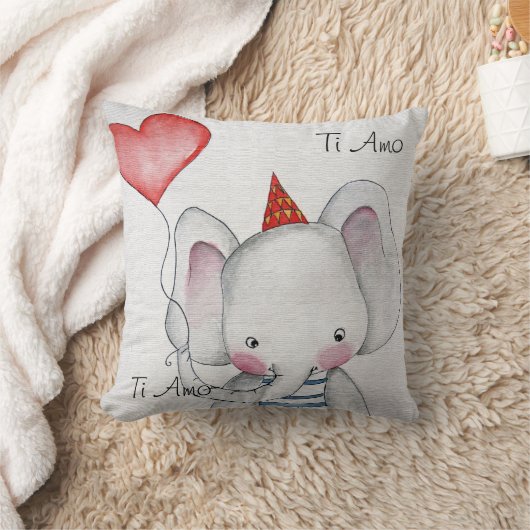 チタニウムAmoのベビー象の装飾用クッション クッション (ブランケット)