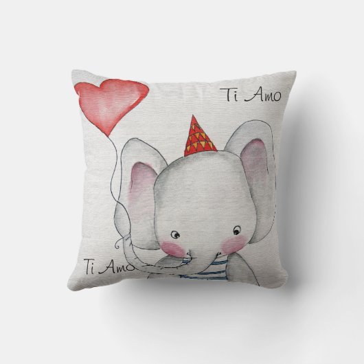 チタニウムAmoのベビー象の装飾用クッション クッション (裏面)