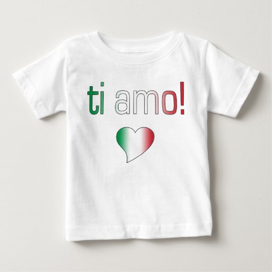 チタニウムAmo! イタリアの旗色 ベビーTシャツ (正面)